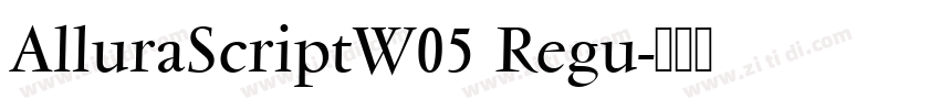 AlluraScriptW05 Regu字体转换